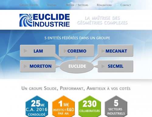 Site internet “Groupe EUCLIDE Industrie”