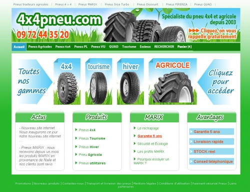 Lancement de 4x4pneu.fr e-commerce spécialisé